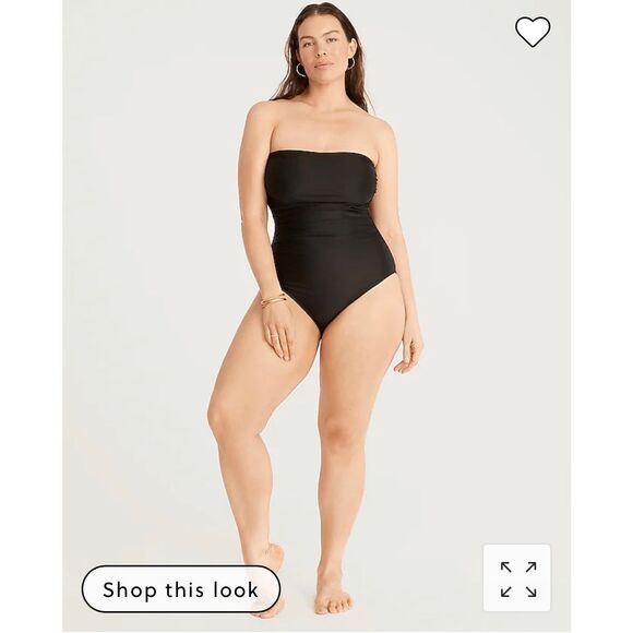 J Crew Ruched one piece black swim suit size 6 - Picture 11 of 11